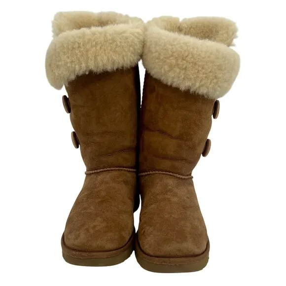 UGG Australia Bailey Triple Button 1873 Chestnut Sheepskin Boots