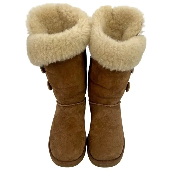 UGG Australia Bailey Triple Button 1873 Chestnut Sheepskin Boots