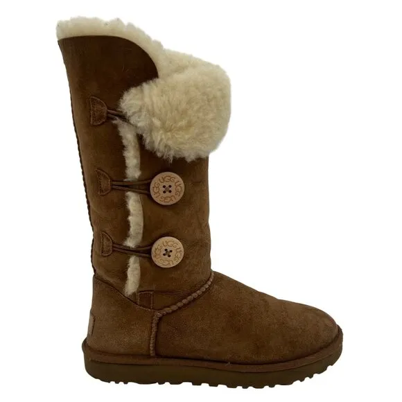UGG Australia Bailey Triple Button 1873 Chestnut Sheepskin Boots