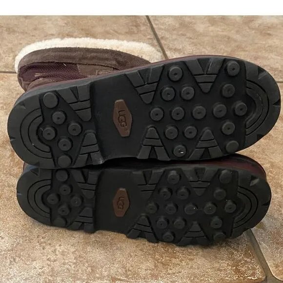 UGG AUSTRALIA Bobbey Winter Snow Boots Brown Size US 3 Youth Warm Rain S/N 3288