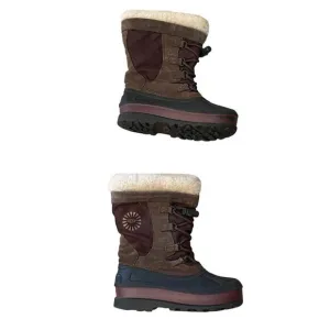 UGG AUSTRALIA Bobbey Winter Snow Boots Brown Size US 3 Youth Warm Rain S/N 3288