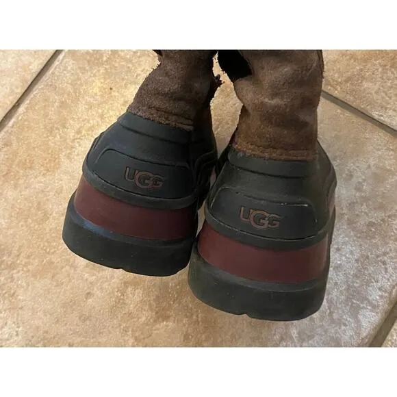 UGG AUSTRALIA Bobbey Winter Snow Boots Brown Size US 3 Youth Warm Rain S/N 3288