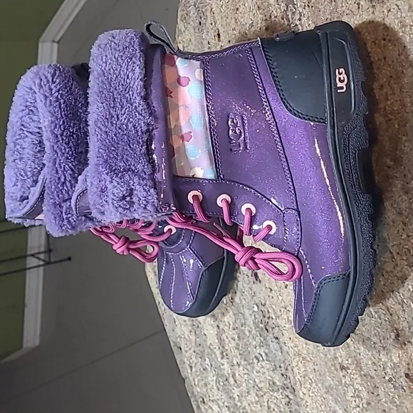 UGG Australia Butte II Sparkling Purple Velvet Boots Size US 4