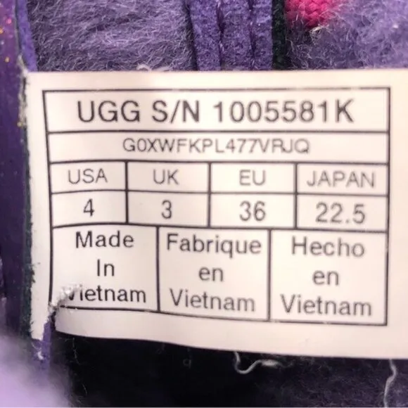 UGG Australia Butte Patent Leather Waterproof Winter Boots Kids 4