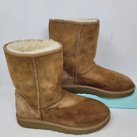 UGG Australia Classic Short II Boots Women, Size 7 Chestnut Brown 1016223 GREAT!