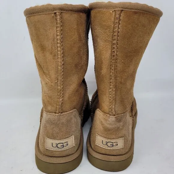 UGG Australia Classic Short II Boots Women, Size 7 Chestnut Brown 1016223 GREAT!