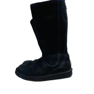 UGG Black Genuine Sheep Skin Back Zip Boots  9