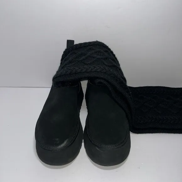 UGG Black Knit Cuff Boots. Worn once. Not box