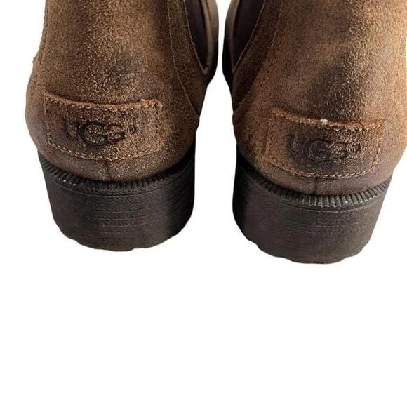 UGG Bonham Boots Chelsea boots brown slip on booties mountain cottage sz 8.5