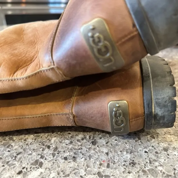 UGG Broome Leather Riding Boots ⭐🧡