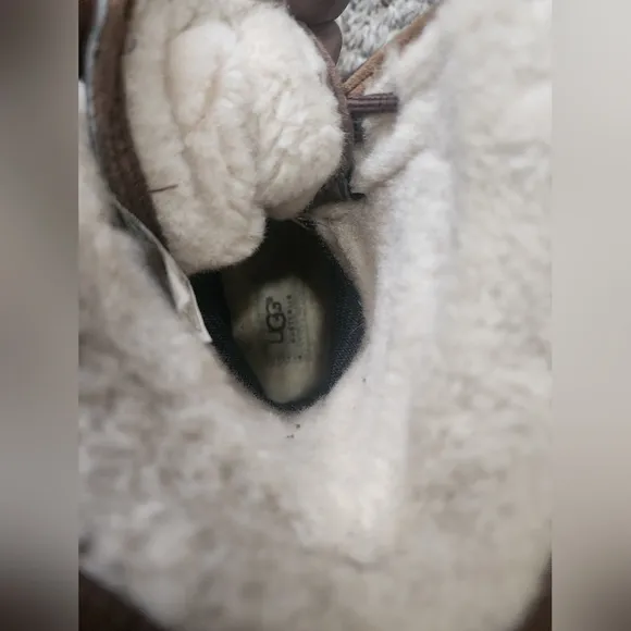 UGG Brown and Black Boots with Shearling Lining