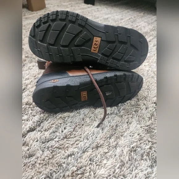 UGG Brown and Black Boots with Shearling Lining