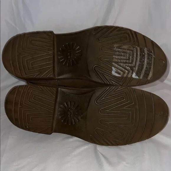 UGG Brown Winter Suede Boots with Sheepskin Lining SZ 9.5