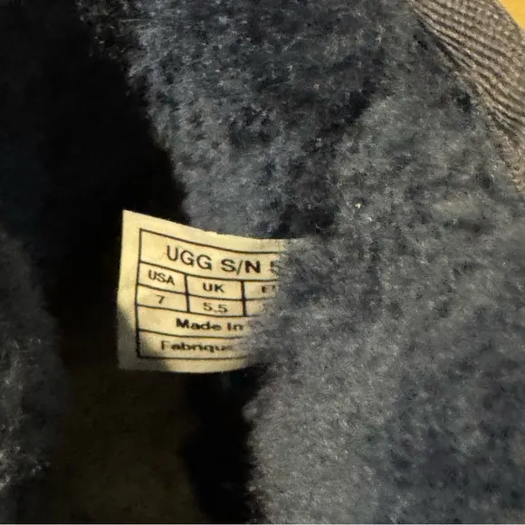 UGG Classic Mini  II Eve Blue Suede Sheepskin Women’s  Boots Size  US 7 5854