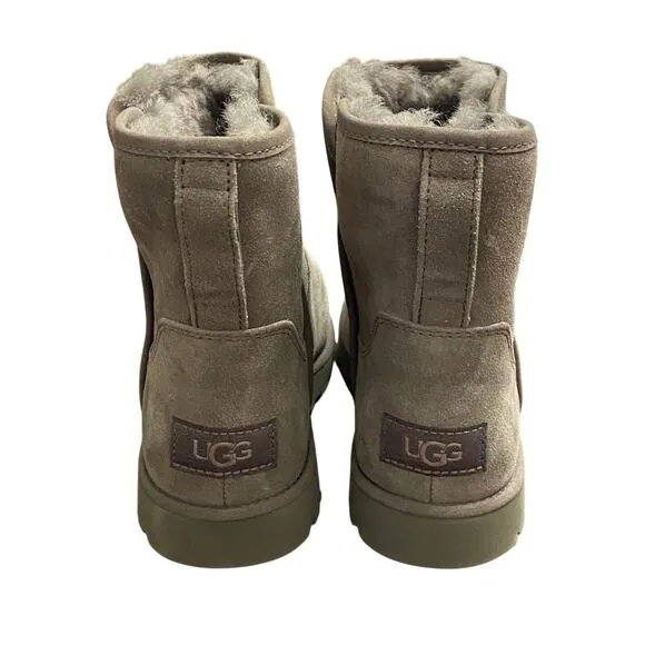 UGG Cory II Genuine Shearling Lined Boot Suede Leather Pull On Winter Gray 6.5