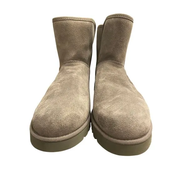 UGG Cory II Genuine Shearling Lined Boot Suede Leather Pull On Winter Gray 6.5