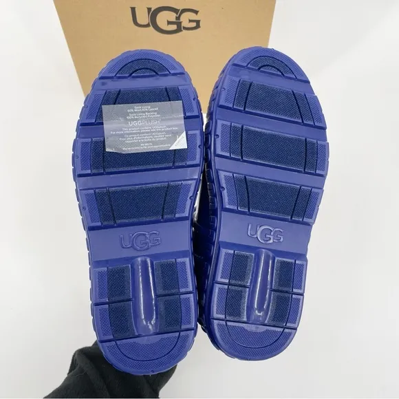Ugg Drizlita Rain Boots Blue Sherpa Lined Waterproof Shoes Boys Girls Unisex