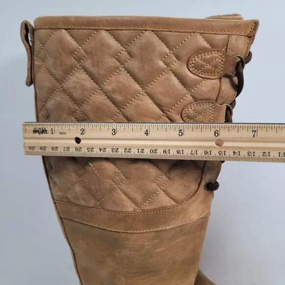 Ugg Elsa Women's Quilted Tall Leather Lace-Up Boots S/N1013484 US Size 8.5