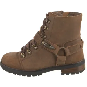 UGG FRITZI LACE-UPWATERPROOF LEATHERSHEEPSKIN ANKLE BLACK BOOTS EUR 42 US 11