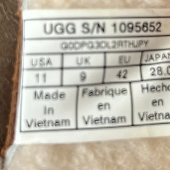 UGG FRITZI LACE-UPWATERPROOF LEATHERSHEEPSKIN ANKLE BLACK BOOTS EUR 42 US 11