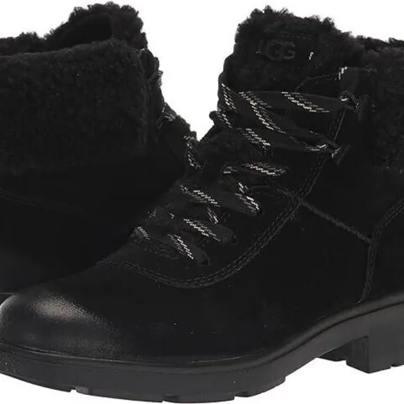 UGG Harrison Cozy Lace Up Heel Ankle Boot Waterproof