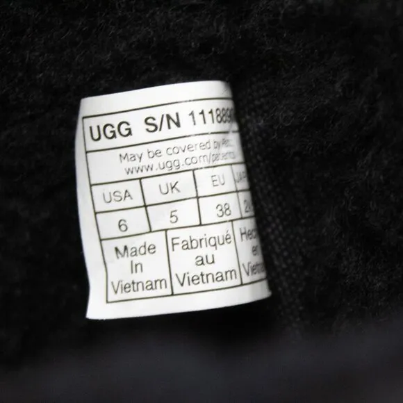 UGG Jona Boots 1118890k Black Suede Kids Youth Size 6