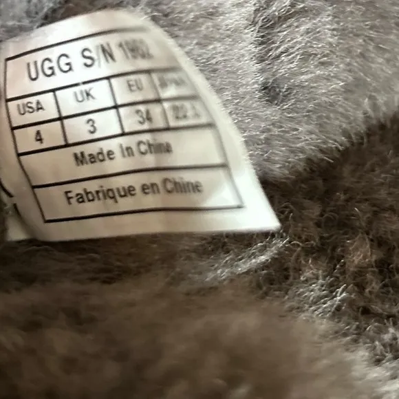 UGG Kids Gray Boots with Button Detail