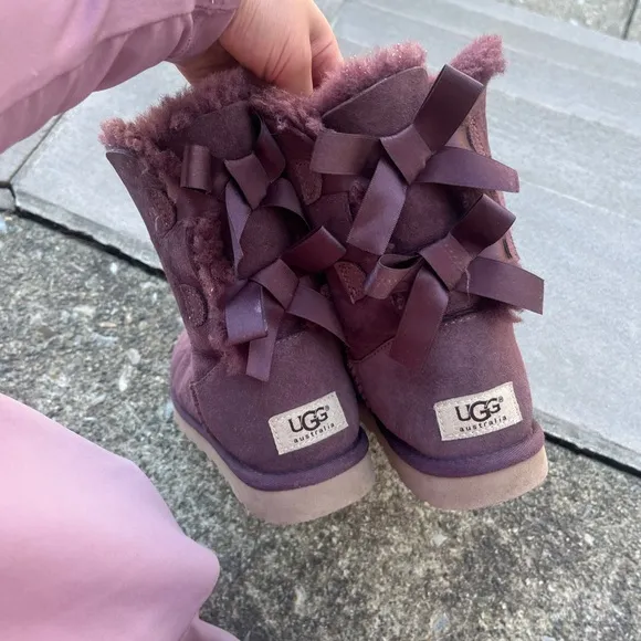 UGG Kids Purple Bow Boots
