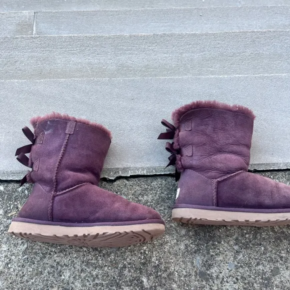 UGG Kids Purple Bow Boots