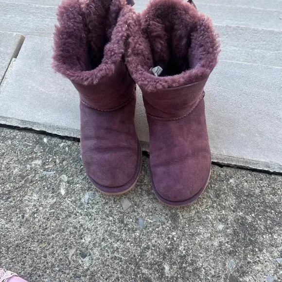 UGG Kids Purple Bow Boots