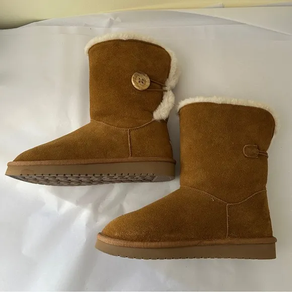 Ugg Koolaburra Nalie Short Boot Size 6 Chestnut