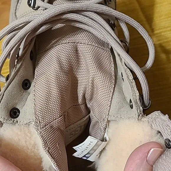 Ugg lace-up weather boots men size 9/ women size 10. New. Tan