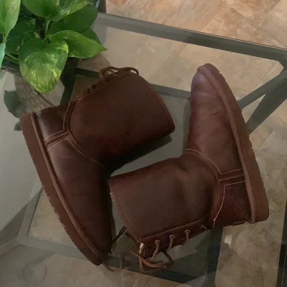 UGG Mariana Sheepskin Lined Leather Boots