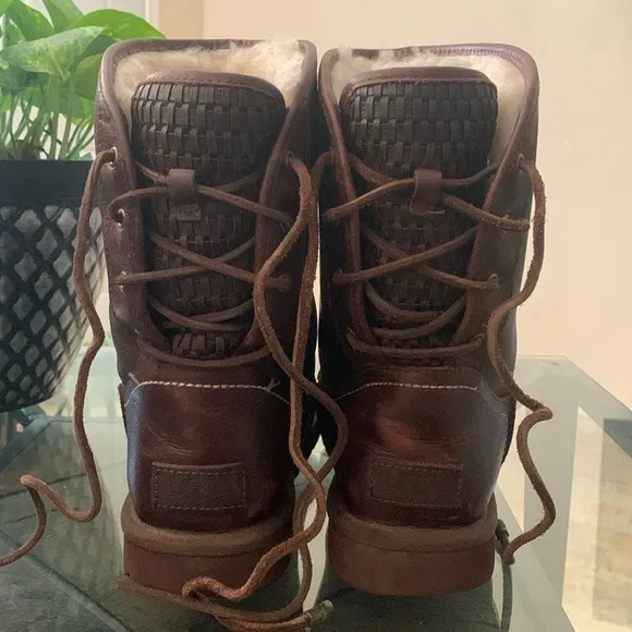 UGG Mariana Sheepskin Lined Leather Boots