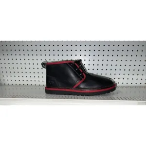 UGG Neumel Leather Mens Insulated Winter Snow Boots Size 11 Black Red 1133777