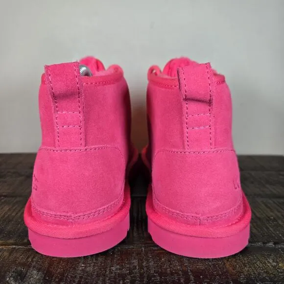 UGG Neumel Womens Size 6 Fuzzy Warm Chukka Boots Shoes Slippers Pink