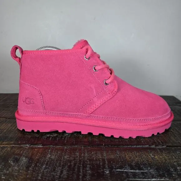 UGG Neumel Womens Size 6 Fuzzy Warm Chukka Boots Shoes Slippers Pink