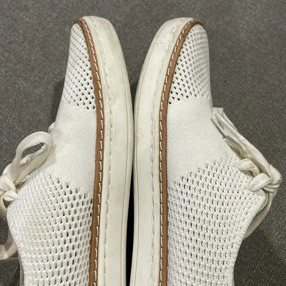 UGG PINKETT Lace Up Hyper Weave Casual Sneakers 1016754 WHITE leather size 8