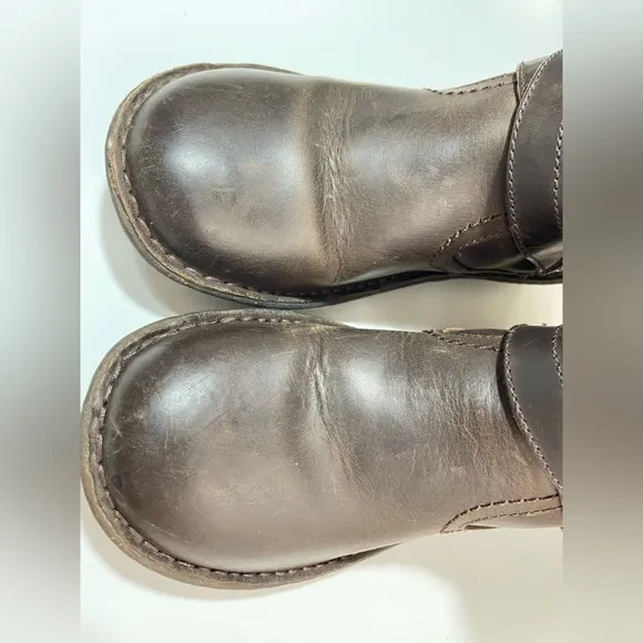 UGG Rosen Shearling Riding Boots - Brown Leather - Women’s Size 6