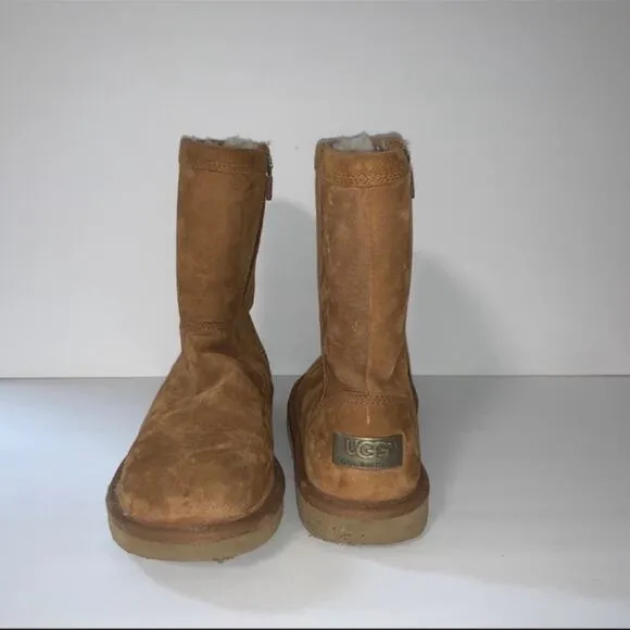 UGG Roslynn Suede Tan Chestnut Boots Size 6