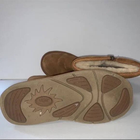 UGG Roslynn Suede Tan Chestnut Boots Size 6