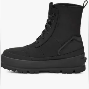 UGG - The Ugg Lug Black Lace-Up Combat Boot- New