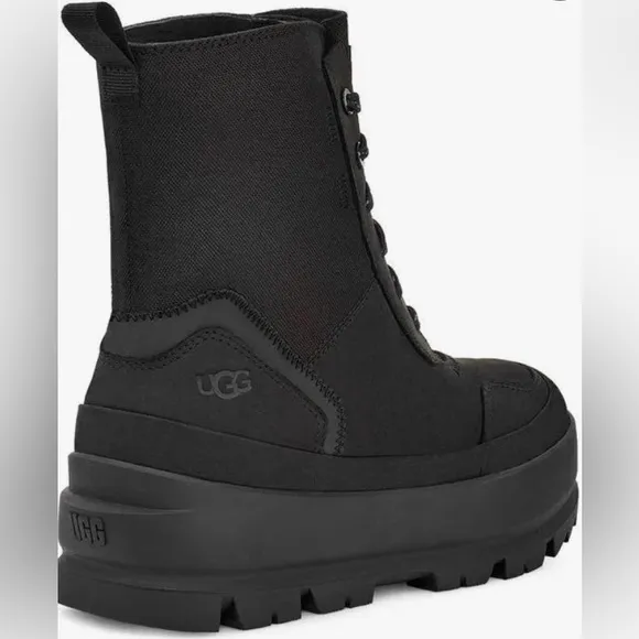 UGG - The Ugg Lug Black Lace-Up Combat Boot- New