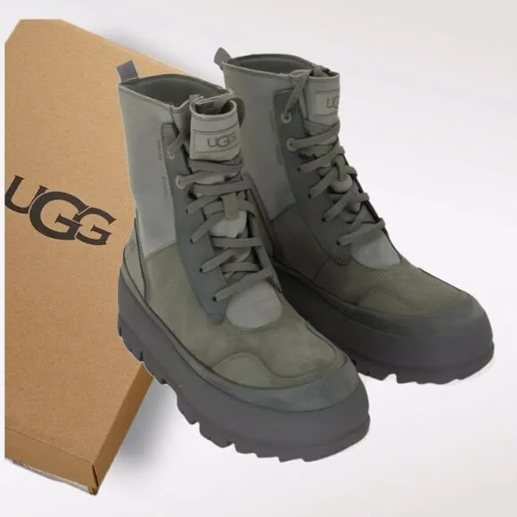 UGG The UGG Lug Women's Platform Lace Up Sneaker Boots Moss Green NEW