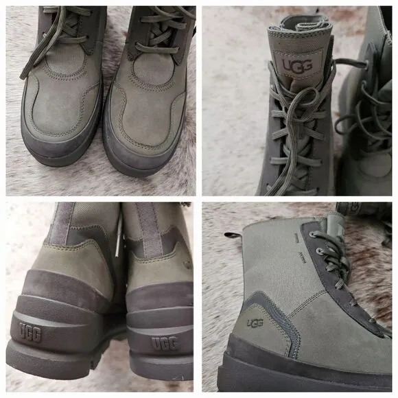 UGG The UGG Lug Women's Platform Lace Up Sneaker Boots Moss Green NEW