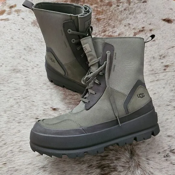 UGG The UGG Lug Women's Platform Lace Up Sneaker Boots Moss Green NEW
