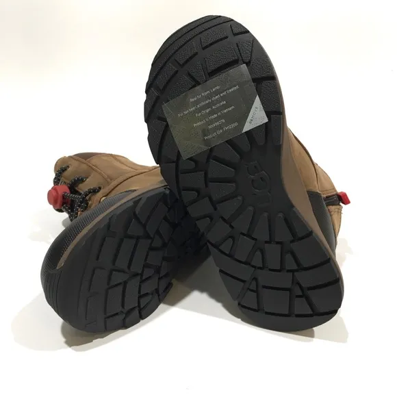 UGG TURLOCK WATERPROOF SNOW BOOTS WALNUT BROWN LEATHER -LITTLE KIDS US 11 -NEW