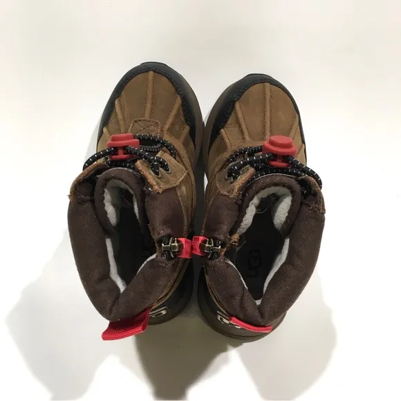 UGG TURLOCK WATERPROOF SNOW BOOTS WALNUT BROWN LEATHER -LITTLE KIDS US 11 -NEW