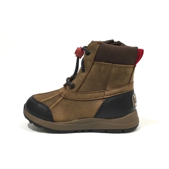 UGG TURLOCK WATERPROOF SNOW BOOTS WALNUT BROWN LEATHER -LITTLE KIDS US 11 -NEW