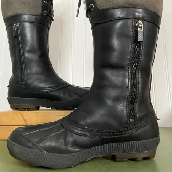 UGG Waterproof BELCLOUD Fleece Lace Up Knee Boots #3228